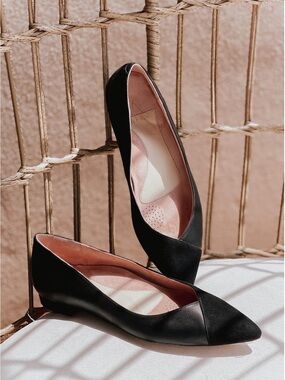 Ally Shoes- Classic Pointed Toe Black Women's Flats